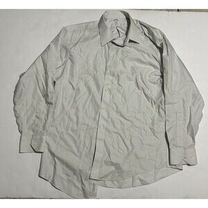 Brooks Brothers 1818 Mens 17- 4/5 Xl Gray Striped Non Iron Regent Cotton Shirt